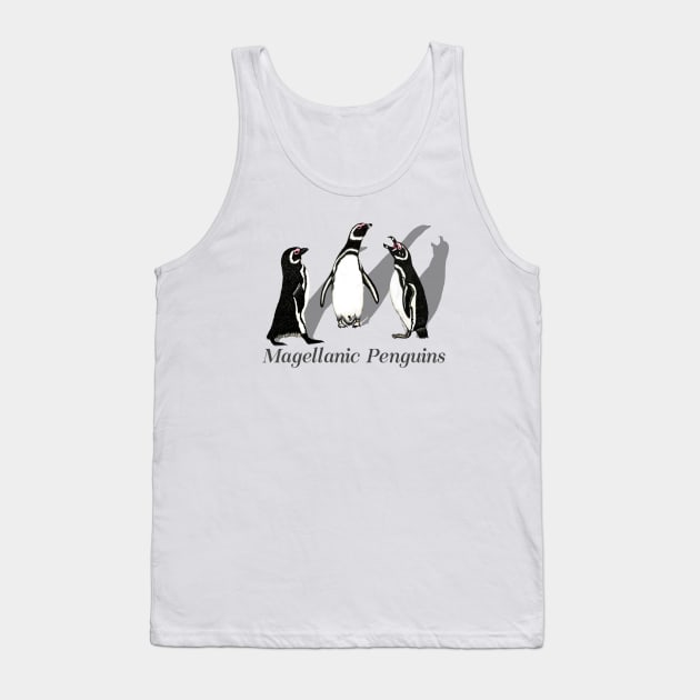 Magellanic Penguins Labeled Tank Top by ArtAndBliss